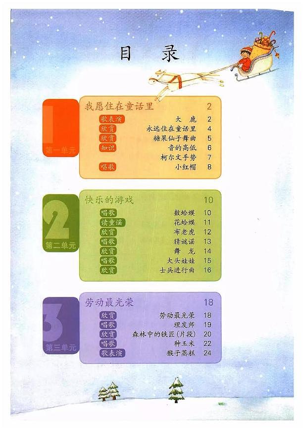 人教版音乐(简谱)二年级上册电子课本(高清版)第2页