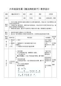 人音版（五线谱）六年级上册第3课 美丽童话魔法师的弟子教案设计