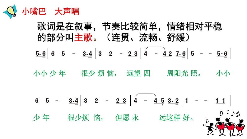 花城版小学音乐四年级下册4.2 歌曲 《小小少年》课件(12张)06