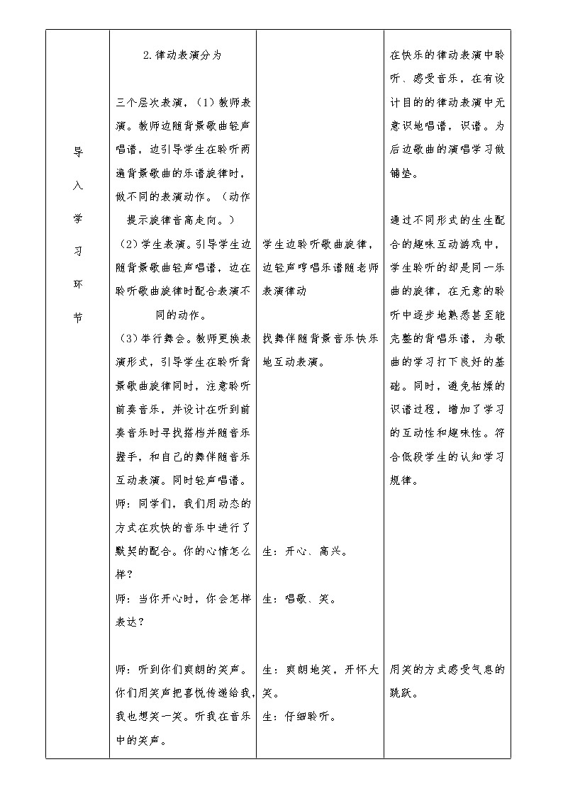 人教新课标三年级上册音乐第六单元 唱歌 白鸽(1)-教案02