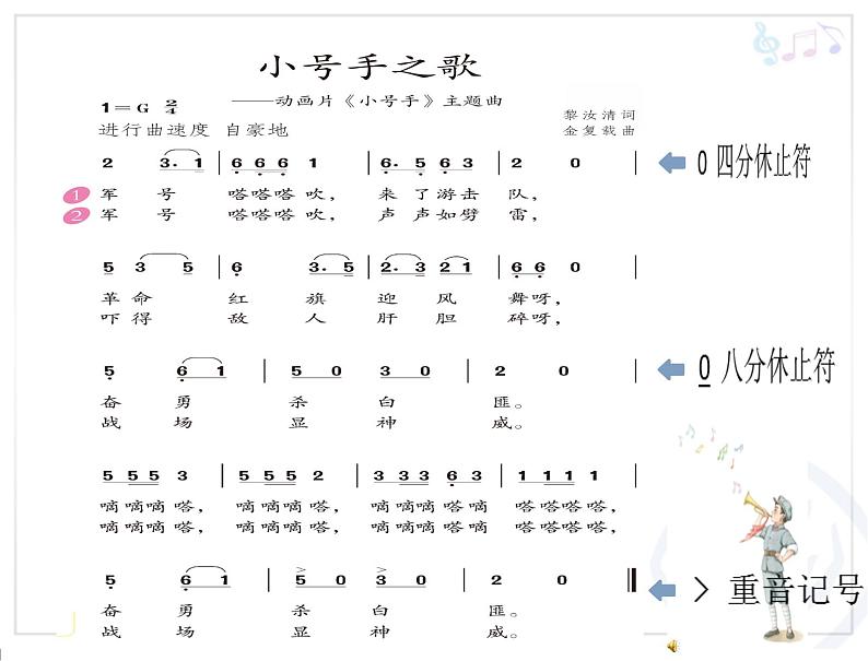 人教新课标三年级上册音乐第三单元 小号手之歌-课件05