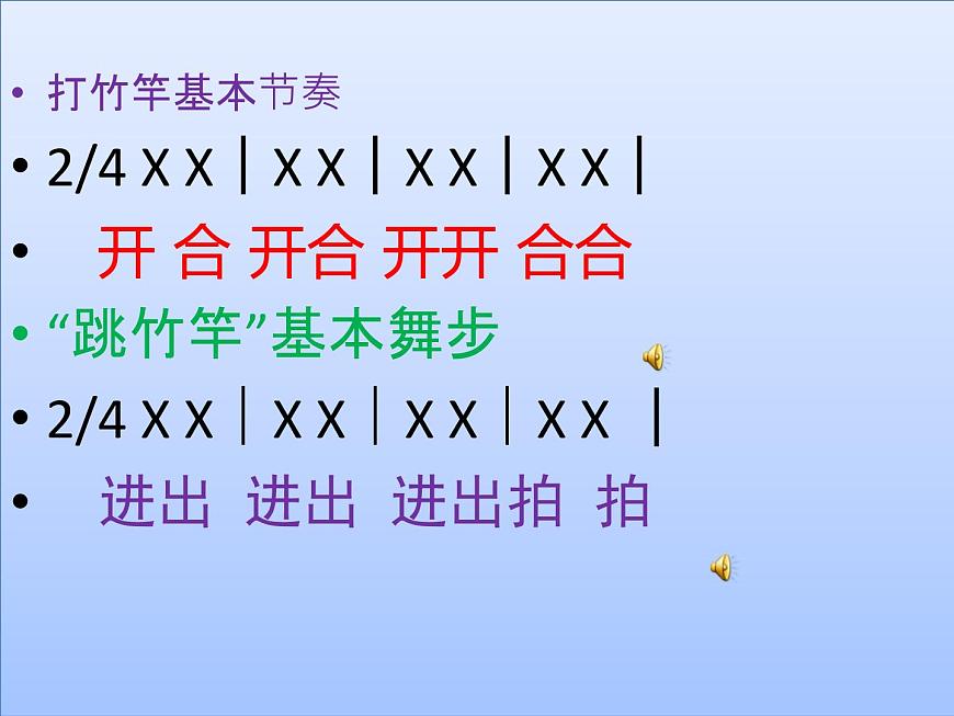 湘藝版 二年級(jí)上冊(cè)音樂 第七課 (集體舞)跳竹竿(2)(課件)第3頁(yè)