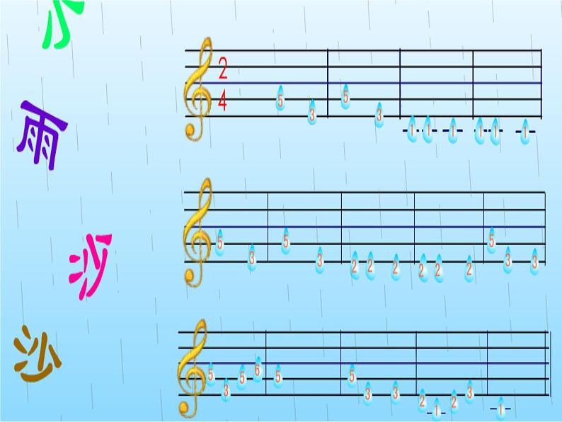 湘艺版音乐一年级下册第十一课 (演唱)小雨沙沙 课件 教案 (5)03