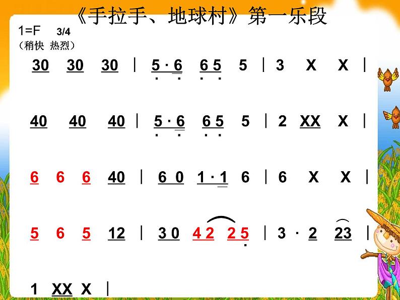 五年级上册音乐课件- 2.1.2手拉手,地球村 |人教版(2012) (共14张PPT)第8页