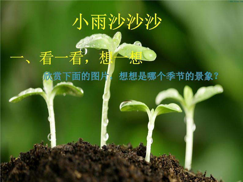 一年级下册音乐课件-《小雨沙沙沙》01_人教新课标(2014秋)第1页