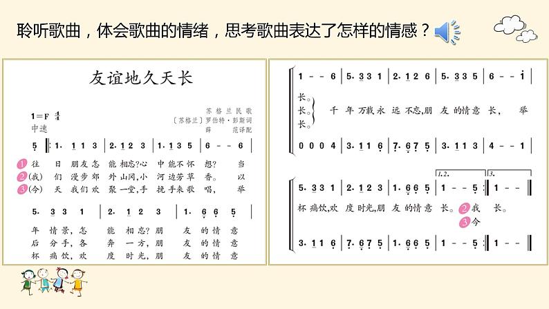 人教版音乐六年级下册 友谊地久天长 PPT课件+教案+音频03