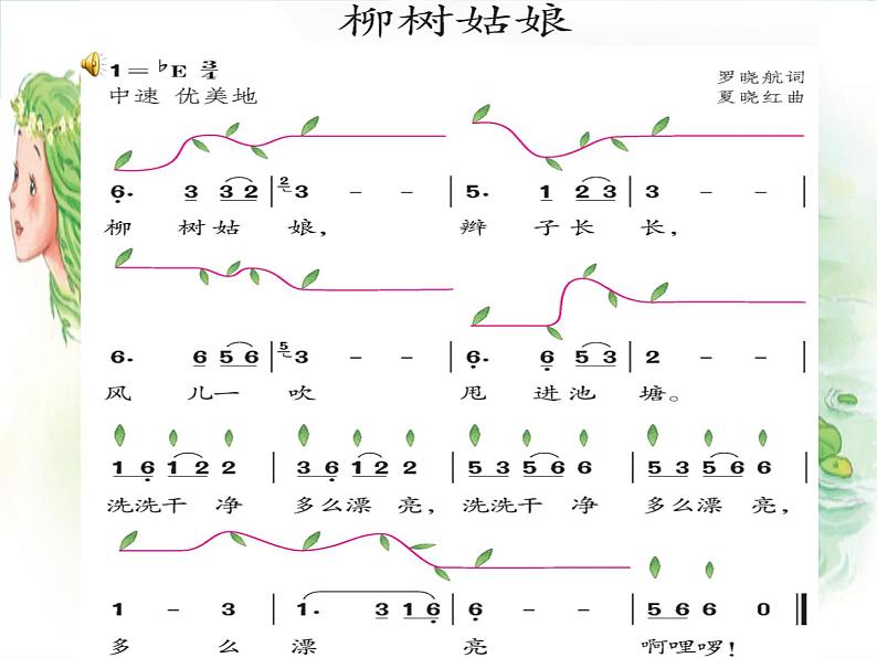 一年级下册音乐课件第二单元 唱歌 柳树姑娘 人教版 9张第4页