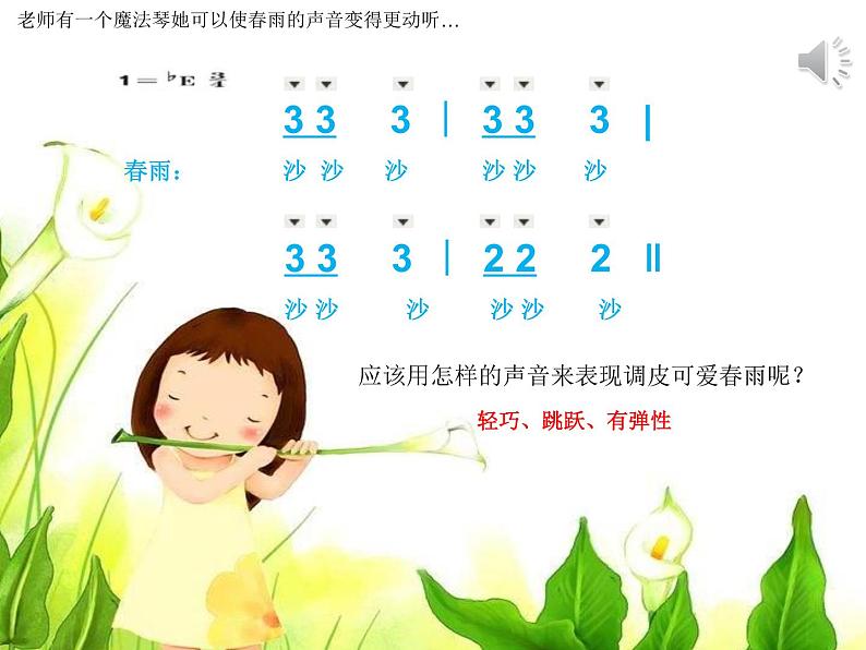 小学音乐人教版 一年级下册唱歌柳树姑娘 课件06