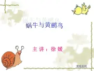 四年级下册音乐课件  （简谱） （演唱）蜗牛与黄鹂鸟(7)  湘艺版  8张