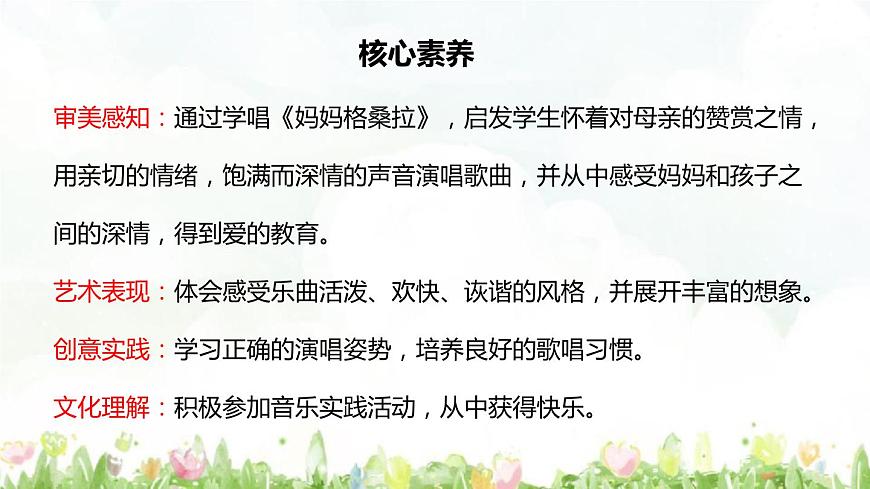 【核心素養(yǎng)目標】人音版（2012）音樂六年級上2.3 媽媽格桑拉 課件第2頁