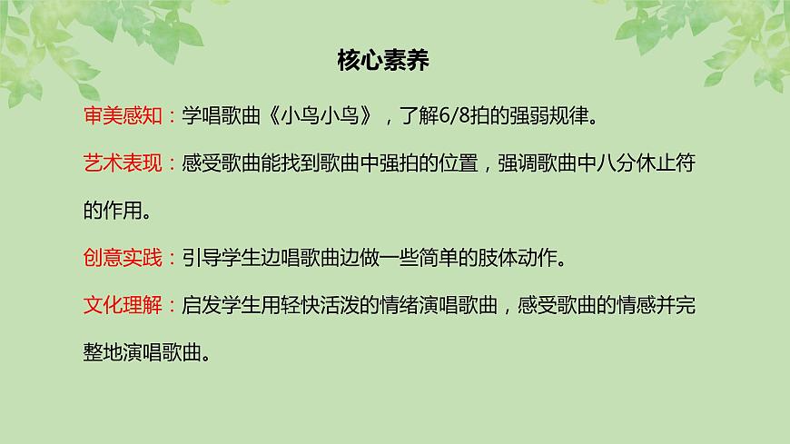 【核心素養(yǎng)目標(biāo)】人音版音樂(lè)五下1.3 小鳥(niǎo)小鳥(niǎo) 課件第2頁(yè)