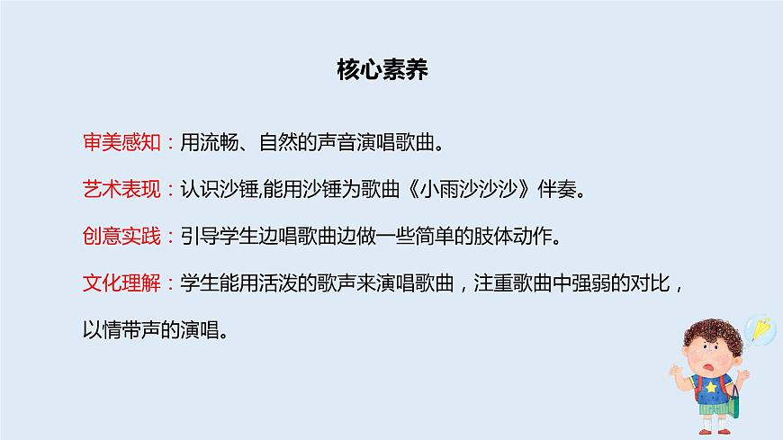 【核心素養(yǎng)目標(biāo)】人教版（2012）音樂一下2.2  小雨沙沙沙 課件第2頁(yè)