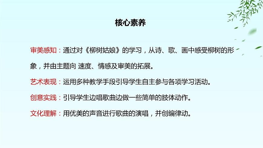 【核心素養(yǎng)目標(biāo)】人教版（2012）音樂(lè)一下2.4  柳樹(shù)姑娘 課件第2頁(yè)