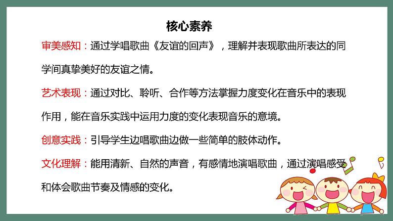 【核心素养目标】人音版(2012)音乐四下7.3 友谊的回声 课件第2页