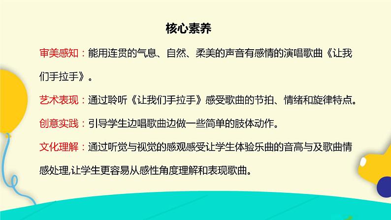 【核心素养目标】人音版(2012)音乐一下3.1 让我们手拉手 课件第2页