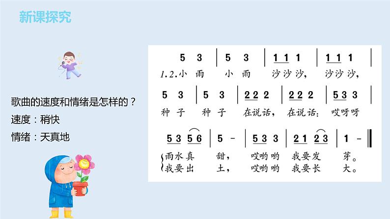 【核心素养目标】人音版(2012)音乐一下1.4 小雨沙沙 课件第8页