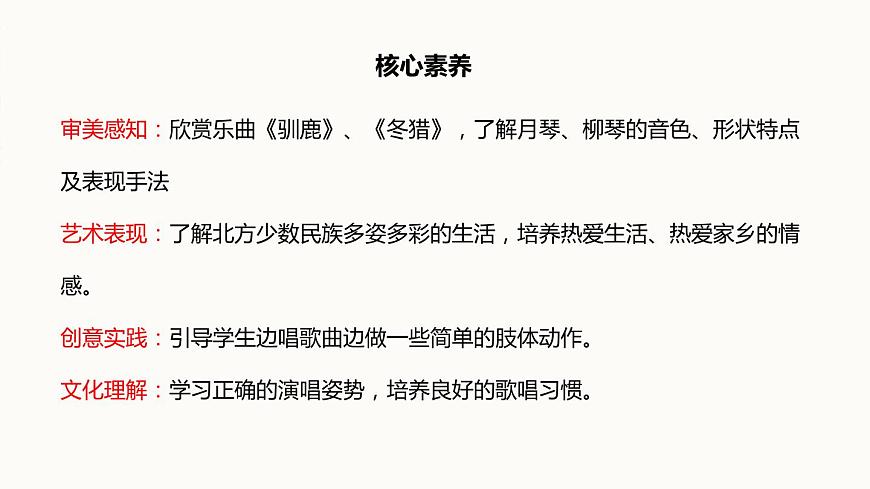 【核心素養(yǎng)目標(biāo)】人教版音樂五下1.2馴鹿 課件第2頁