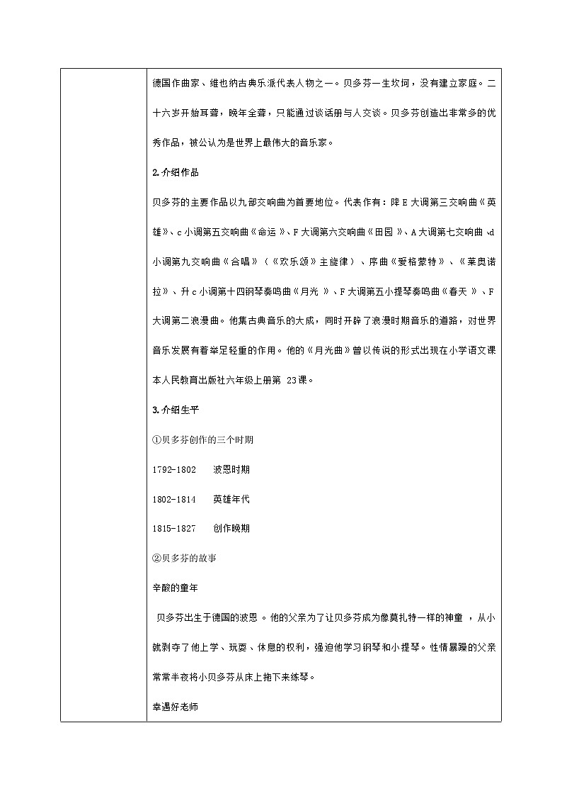 【核心素养目标】人教版音乐六下1.3 贝多芬 课件+教学设计+素材02