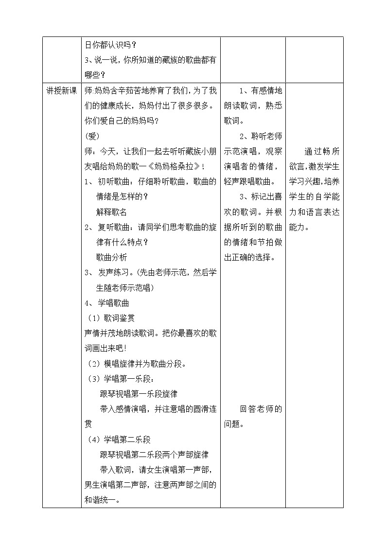 人音版六上音乐 第二课第一课时《妈妈格桑拉》课件+教案+音视频素材02