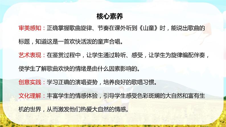 【核心素养目标】人教版(2012)音乐四年级上4.4 山童 课件第2页