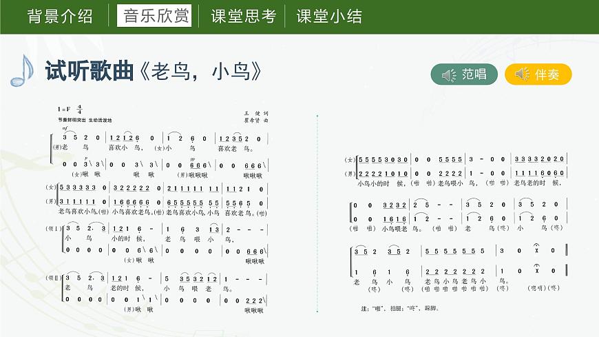 第二課 老鳥(niǎo)，小鳥(niǎo) 課件 湘藝版音樂(lè)六年級(jí)上冊(cè)第6頁(yè)