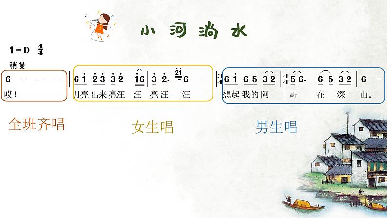 小河淌水 课件 人音版(2012)小学音乐六年级上册04
