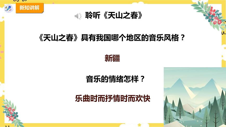 【新課標(biāo)】人教版四年級(jí)下冊(cè)第二單元第三課時(shí)《天山之春》課件第7頁(yè)