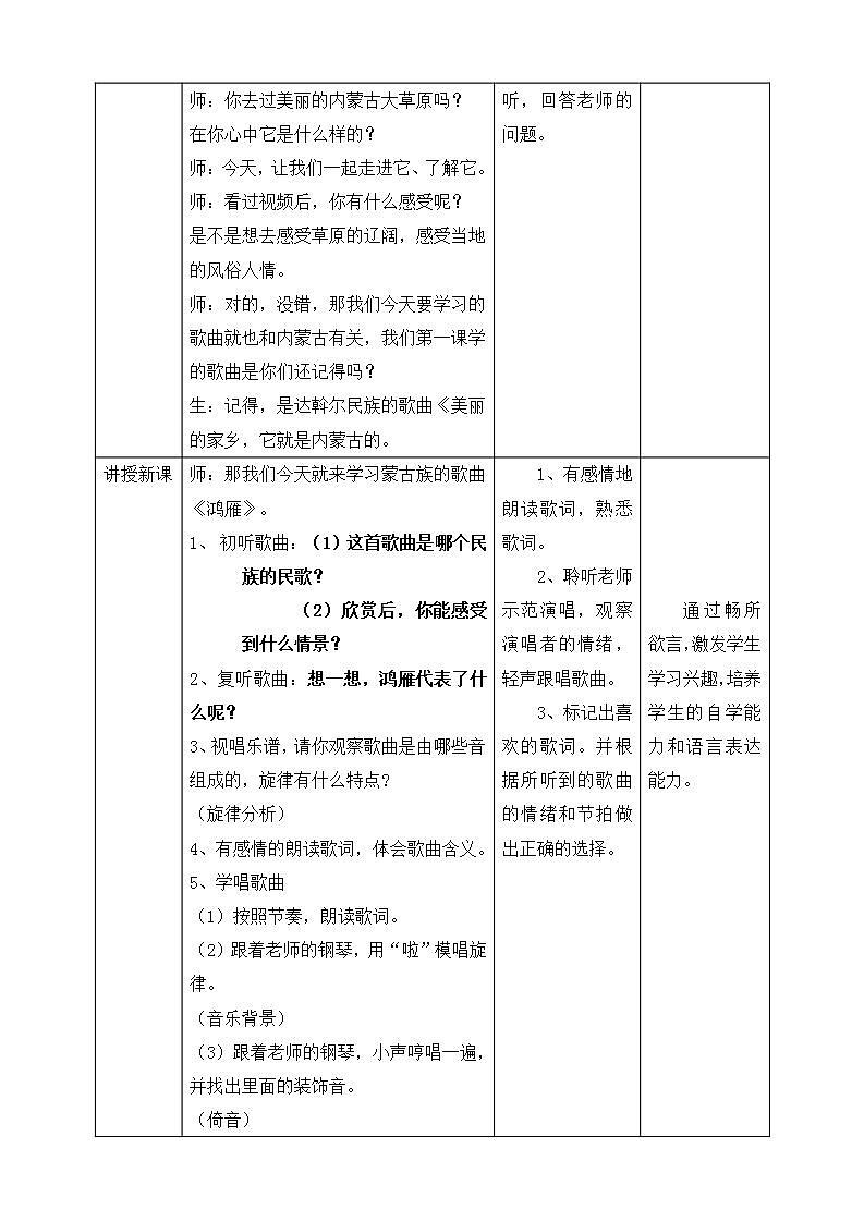 人教版音乐五年级下册1.4《鸿雁》课件+教案+素材02