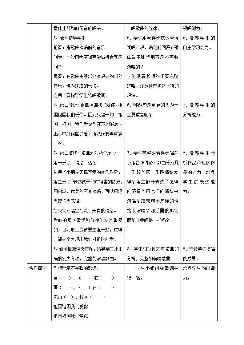 人音版音乐三年级下册第一单元第一课《祖国祖国我们爱你》课件+教案+素材02