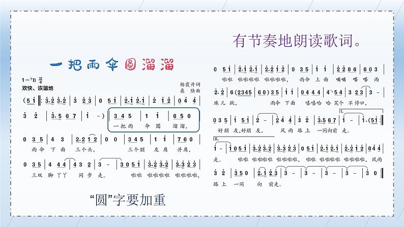 一把雨伞圆溜溜课件 人音版(2012)音乐六年级下册课件第6页