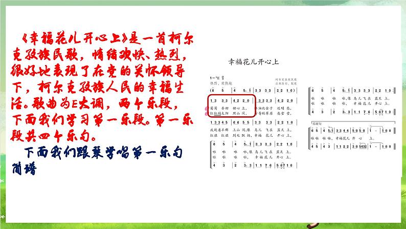 人教版音乐三年级下册第六单元《幸福花儿开心》+《音乐知识》课件第7页