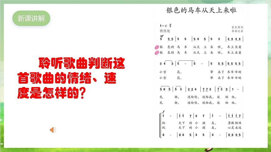 人教版音樂(lè)五年級(jí)下冊(cè)第一單元《銀色的馬車從天上來(lái)啦》課件第4頁(yè)