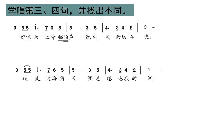 人教版小學(xué)音樂3下《可愛的家》課件第8頁