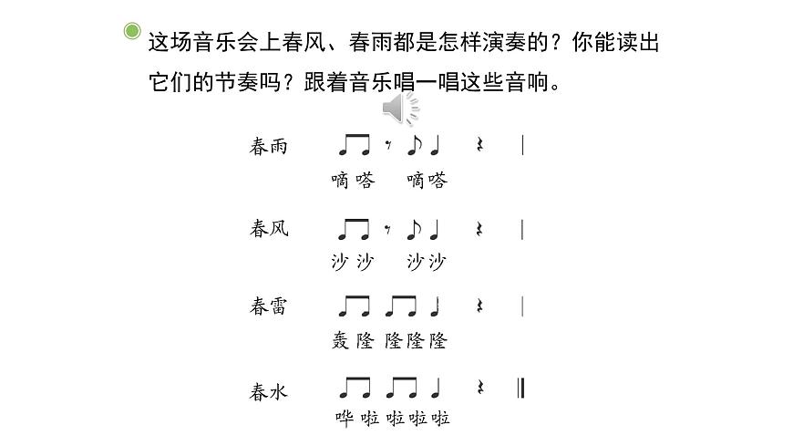 人教版小學(xué)音樂一年級下冊 第二單元《春天音樂會(huì)》課件(五線譜)第7頁