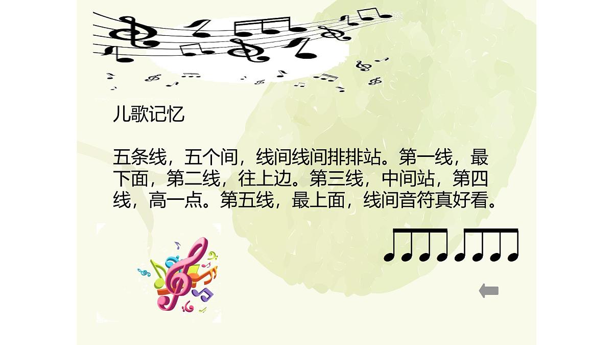 人教版一年级上册音乐第一节 趣味乐理《跟着小九学五线谱》课件第8页