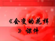 桂美版二年級上冊美術(shù)《會(huì)變的花樣》課件+教案+素材