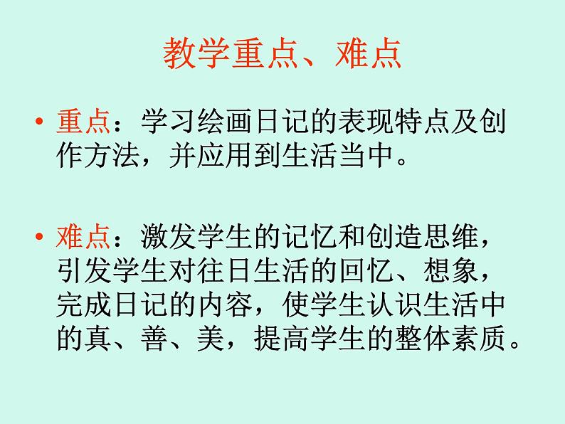 冀美版小学美术四下 11.绘画日记 课件03
