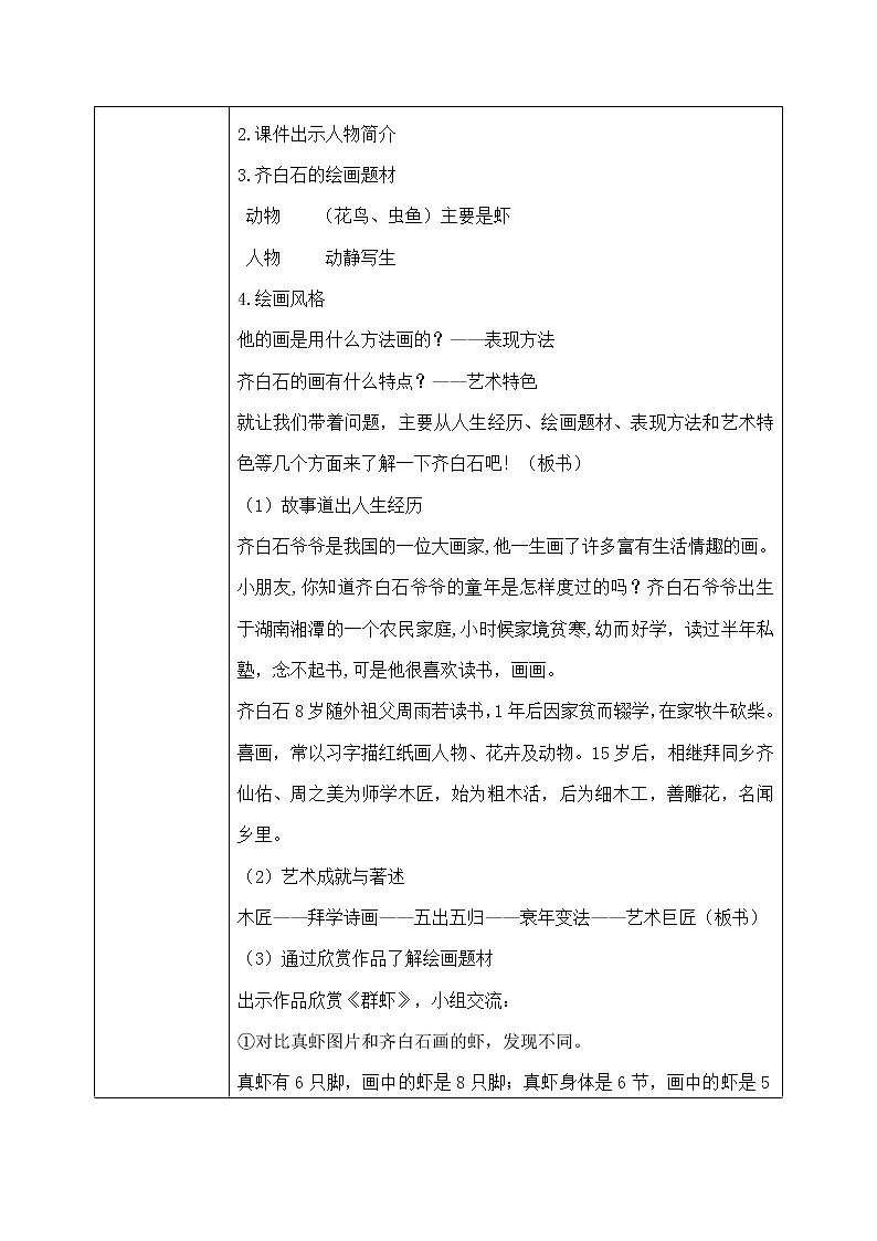 人美版5下美术1《人民艺术家——齐白石》课件PPT+教案02