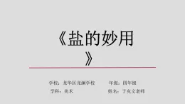 小学美术 岭南版 四年级《盐的妙用》重难点讲解ppt 课件