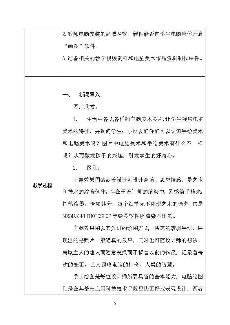 人教版1下美术《电脑美术》教案第2页