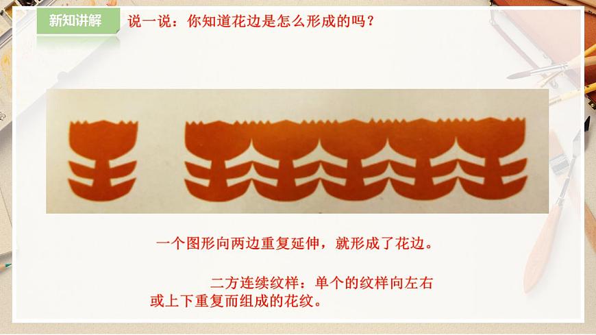 人教版 美術(shù) 二年級(jí)下冊(cè) 第九課《漂亮的花邊》課件第3頁