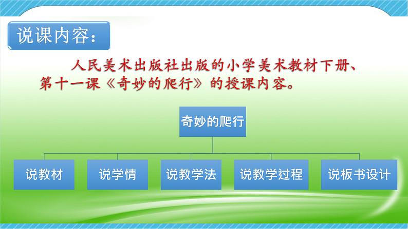 人美版美术一年级下册第十一课《奇妙的爬行》说课稿第3页