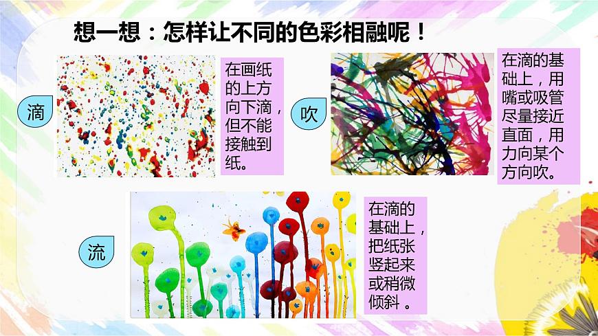 【核心素養(yǎng)目標】人教版小學美術二年級上冊 第1課《流動的顏色》課件第6頁