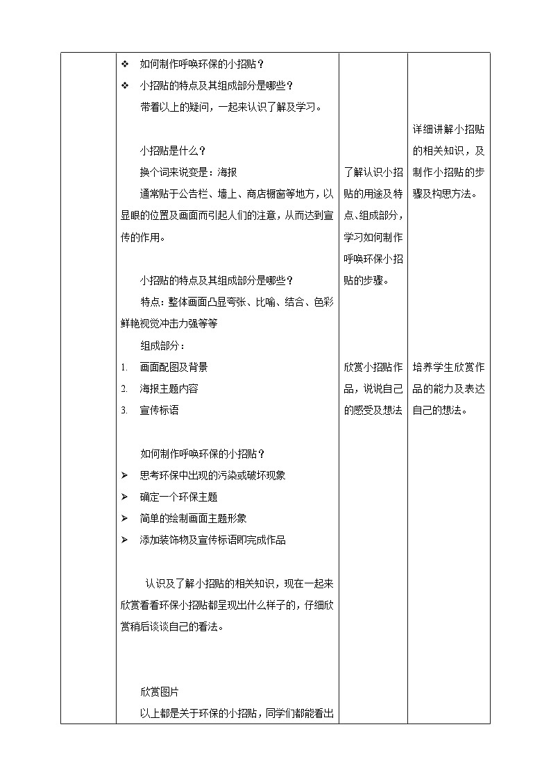 岭南版美术五年级上册11.《呼唤环保小招贴》(教案)第2页