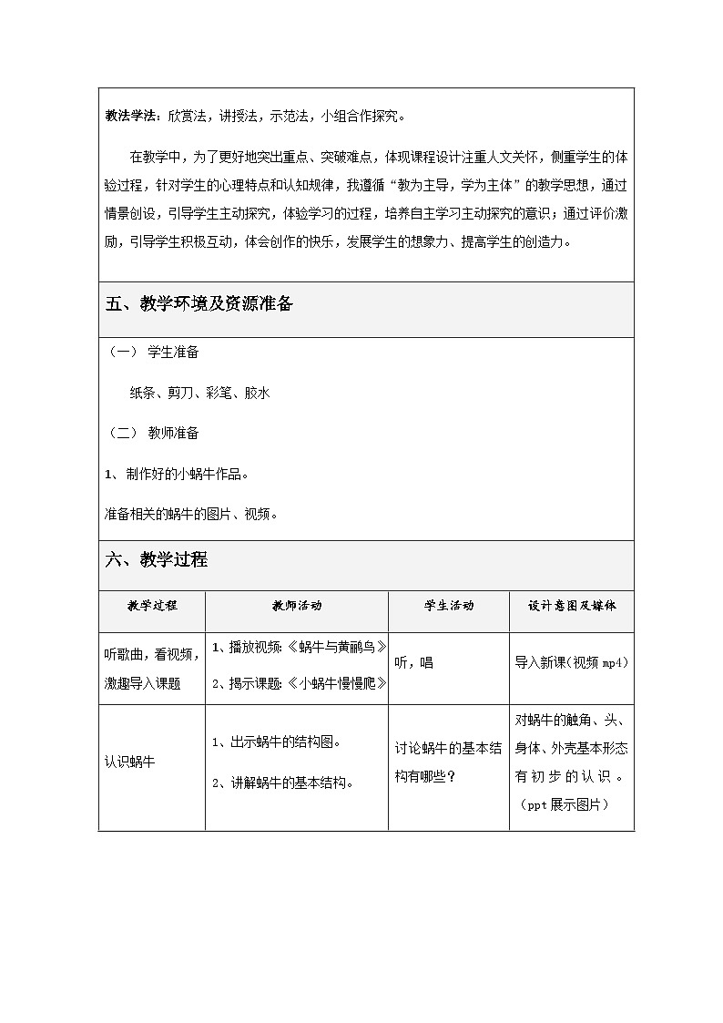 二年级下册美术教案小蜗牛慢慢爬_湘美版第2页