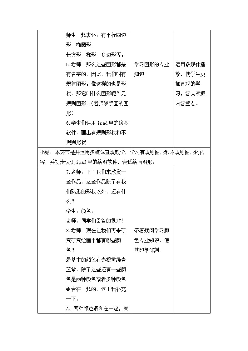 新辽海版小学美术四年级下册 1-2*《色彩与形状》教案第3页