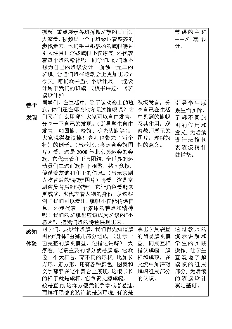 人美版(2024)小学三年级美术第四单元第一课《班旗设计》教案第2页