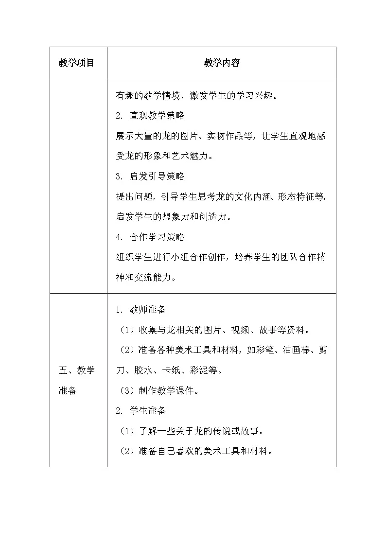 人教版(2024)一年级上册美术第一单元 龙的传人 第四课 灵动的龙 教案第3页