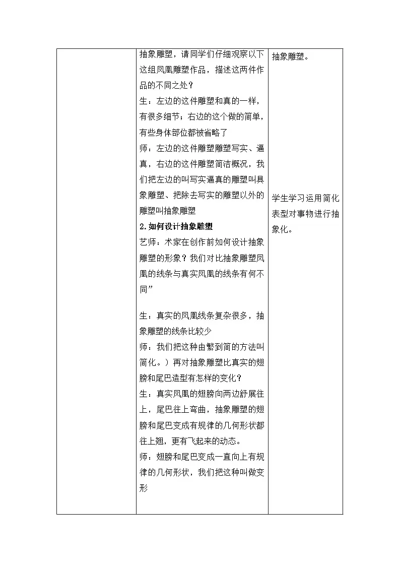人教版小学美术五年下册 抽象的雕塑(教案)第2页
