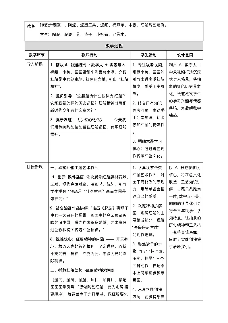 人教版小学美术三下04永恒的记忆教案第2页